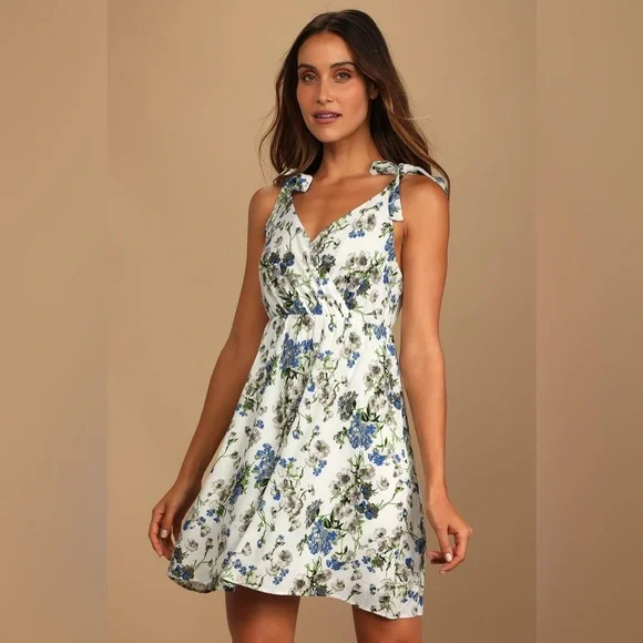 Lulus | Dresses | Never Worn Lulus Let Your Love Grow White Floral Print Tiestrap Mini Dress | Poshmark Lulus | Dresses | Never Worn Lulus Let Your Love Grow White Floral Print Tiestrap Mini Dress | Poshmark